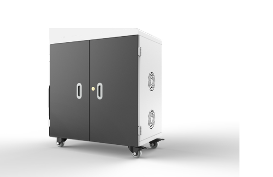 ماشین شارژ تبلت مدل USB Smart Charging Cart با چرخ