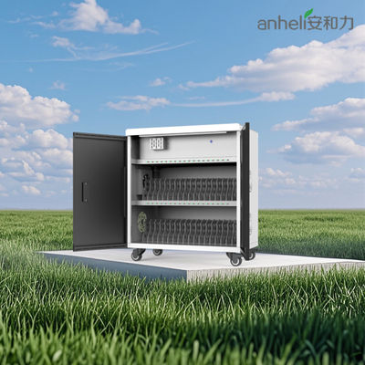 36 پورت USB Smart Tablet Charging Trolley با سیستم حفاظت امنیتی 8S و فن های خنک کننده