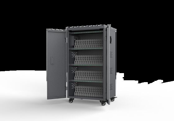 64 پورت شارژ ترولی شارژ تبلت با سیستم حفاظت امنیتی 8S و فن های خنک کننده