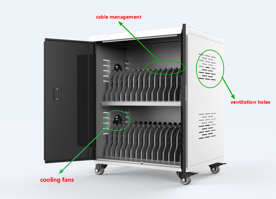 ایستگاه چرخ دستی شارژ کروم بوک Anheli 2 Shelves برای CCC کلاس درس