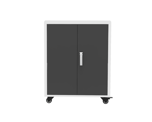 کابینت شارژ لپ‌تاپ 30 اسلات با 30 پریز برق AC ترولی شارژ